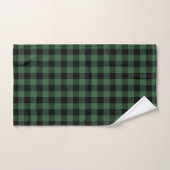 Groen Flannel Lumberjack Buffalo Spond Man Patroon Bad Handdoek (Handdoek)