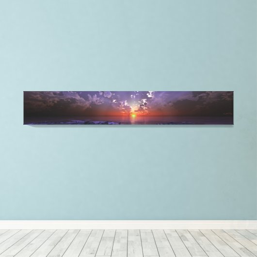 Groen Flash Panorama Canvas Afdruk (Insitu (Houten vloer))