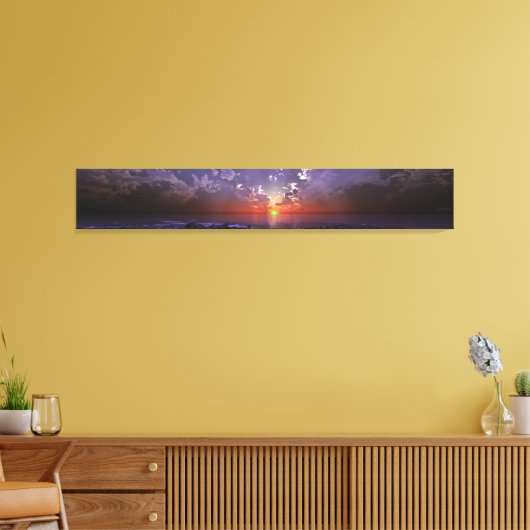 Groen Flash Panorama Canvas Afdruk (Insitu (Woonkamer))