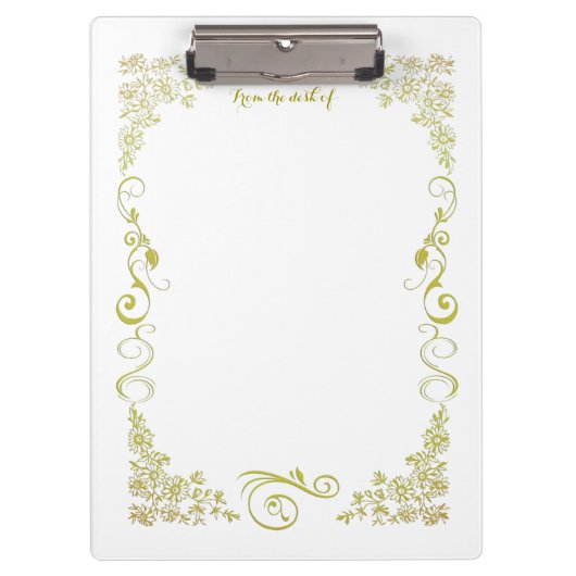 Groen Floral klembord (Voorkant)