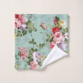 groen Floral ontwerp Bad Handdoek (Wasdoekje)