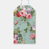  groen Floral ontwerp Cadeaulabel (Voorkant)