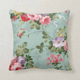 groen Floral ontwerp Kussen