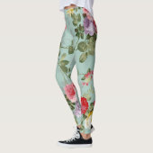  groen Floral ontwerp Leggings (Links)