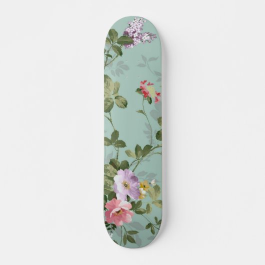  groen Floral ontwerp Persoonlijk Skateboard (Voorkant)