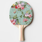  groen Floral ontwerp Tafeltennisbatje (Achterkant)