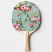  groen Floral ontwerp Tafeltennisbatje (Voorkant)