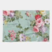  groen Floral ontwerp Theedoek (Horizontaal)