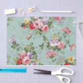  groen Floral ontwerp Tissuepapier (Craft)