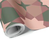 Groen Floral Star Gift Wrap roze Cadeaupapier (Rol Hoek)