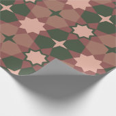 Groen Floral Star Gift Wrap roze Cadeaupapier (Hoek)