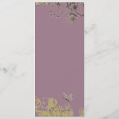 Groen  Floral Wedding Programme Programmakaart (Achterkant)