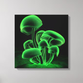 Groen fluorescentievierkant canvas afdruk (Voorkant)