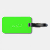 Groen Fluorescerend Neon Monogram Bagagelabel (Achterkant horizontaal)