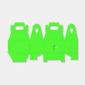 Groen Fluorescerend Neon Monogram  Bedankdoosjes (Uitgevouwen)