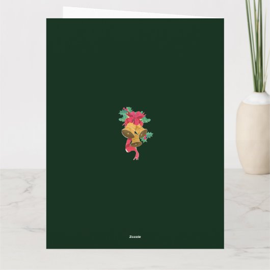 Groen Foliage boog fotoseizoenen vrolijk kerstfees Kaart (Achterkant)