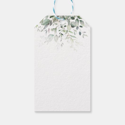 Groen Foliage Bruidsmeisje letter D Dank u Cadeaulabel