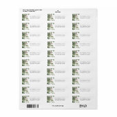 Groen Foliage Kerst Kaart Retouradres Etiket (Full Sheet)