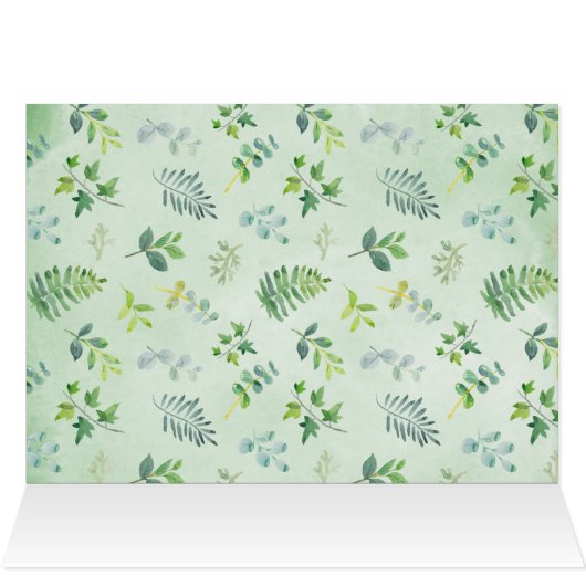 Groen Foliage krans Waterverf dank u (Binnen Horizontaal (Boven))