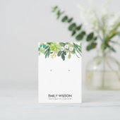 GROEN FOLIAGE SUCCULENT PEONY EARING DISPLAY VISITEKAARTJE (Staand voorkant)