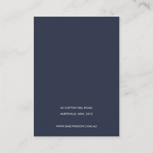 GROEN FOLIAGE SUCCULENT PEONY KETTING DISPLAY VISITEKAARTJE (Achterkant)