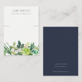 GROEN FOLIAGE SUCCULENT PEONY KETTING DISPLAY VISITEKAARTJE (Voorkant / Achterkant)