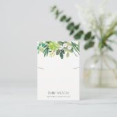 GROEN FOLIAGE SUCCULENT PEONY KETTING DISPLAY VISITEKAARTJE (Staand voorkant)