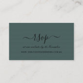 GROEN FOLIAGE WATERVERF WEDDING WEBSITE RSVP VISITEKAARTJE (Achterkant)