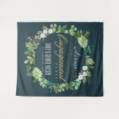 GROEN FOLIAGE WREATH WATERVERF VERLOVING WELKOM WANDKLEED (Voorkant (horizontaal))