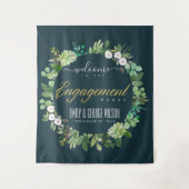 GROEN FOLIAGE WREATH WATERVERF VERLOVING WELKOM WANDKLEED (Voorkant)