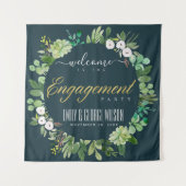 GROEN FOLIAGE WREATH WATERVERF VERLOVING WELKOM WANDKLEED (Voorkant)