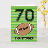 Groen Football 70e Verjaardag Kaart (Gele Bloem)