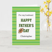 Groen Football Happy Vaderdag Kaart (Gele Bloem)