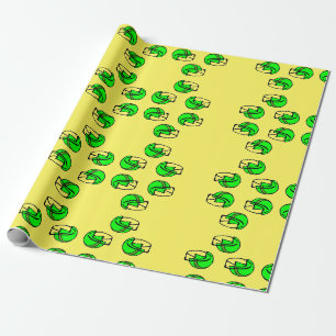 Groen football helm cadeaupapier