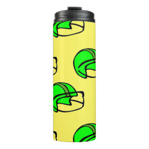 Groen football helm thermosbeker