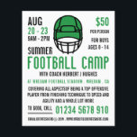 Groen Football Helmet, Football Camp Adverteren Flyer<br><div class="desc">Groene Football Helmet,  het kamp van het Football Adverteren broers door de opslag van het Visitekaartje.</div>