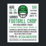 Groen Football Helmet, Football Camp Adverteren Flyer<br><div class="desc">Groene Football Helmet,  het kamp van het Football Adverteren broers door de opslag van het Visitekaartje.</div>