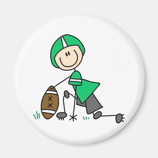 Groen Football Speler Magneet (Voorkant)