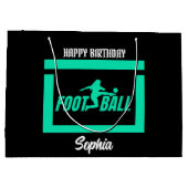 Groen Football Speler Meisje, Verjaardag Meisje Te Groot Cadeauzakje (Achterkant)