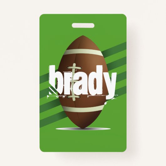 Groen Football spellen personaliseren Badge (Voorkant)