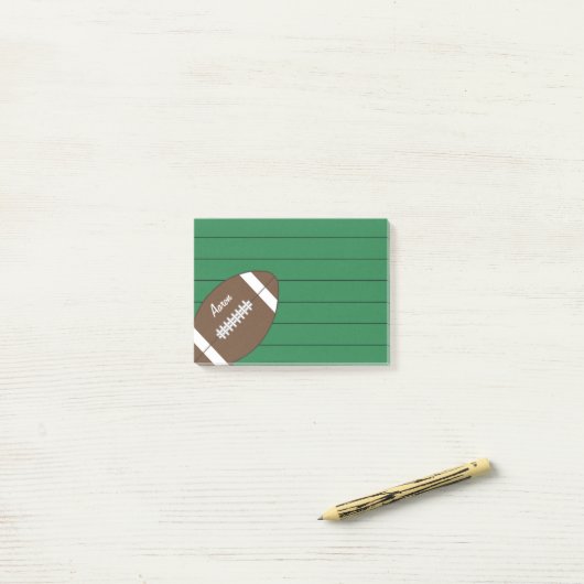Groen Football Sportnotities Blocnote Cadeau Post-it® Notes (Op bureau)