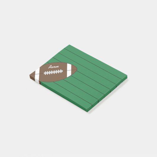 Groen Football Sportnotities Blocnote Cadeau Post-it® Notes (Schuin)