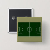 groen football stadion vierkante button 5,1 cm (Voorkant /achterkant)