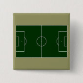 groen football stadion vierkante button 5,1 cm (Voorkant)