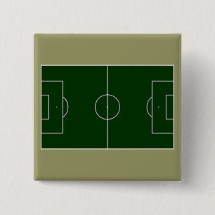 groen football stadion vierkante button 5,1 cm