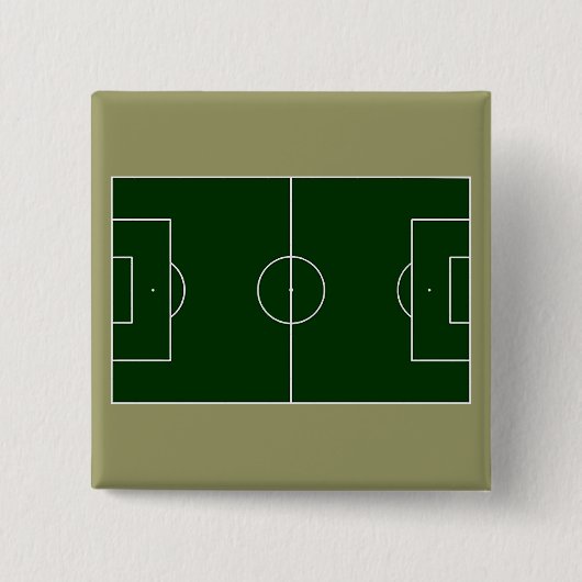 groen football stadion vierkante button 5,1 cm (Voorkant)