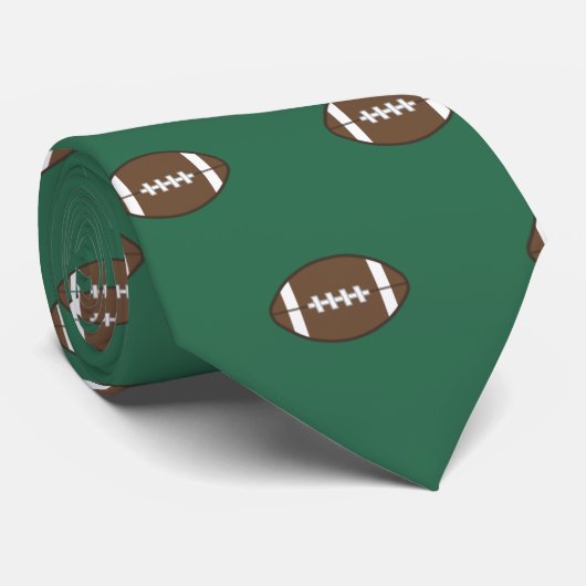 Groen Football Stropdas Cadeau (Opgerold)