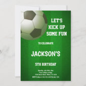 Groen Football thema voor kinderen Kaart (Voorkant)