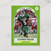 Groen Football Trading Kaart, aangepaste sport Kaa Contactkaartje (Voorkant)