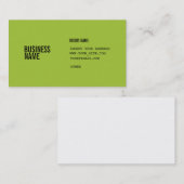 Groen Formaat met Kolommen Gecondenseerde Visitekaartje (Voorkant / Achterkant)